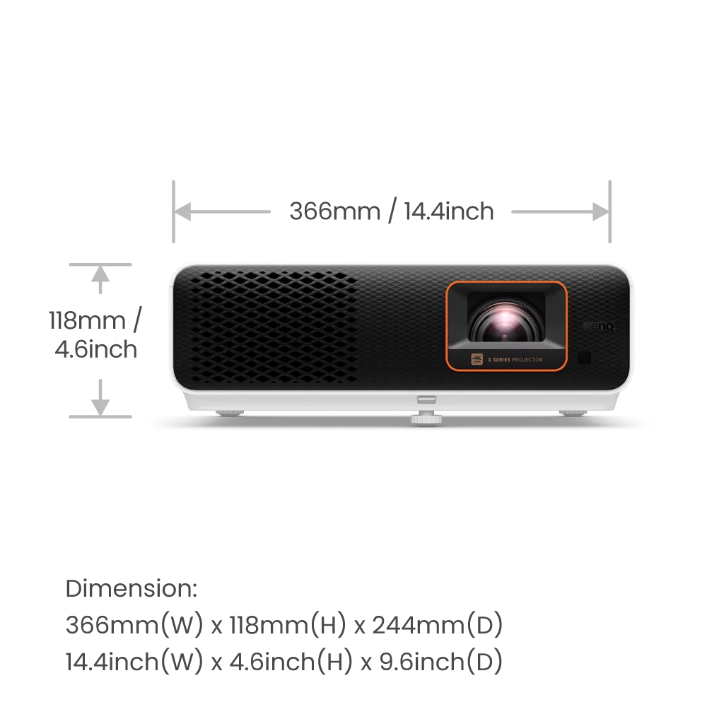 BenQ X500i 4K HDR 4LED herní projektor s krátkou projekční vzdáleností (4)