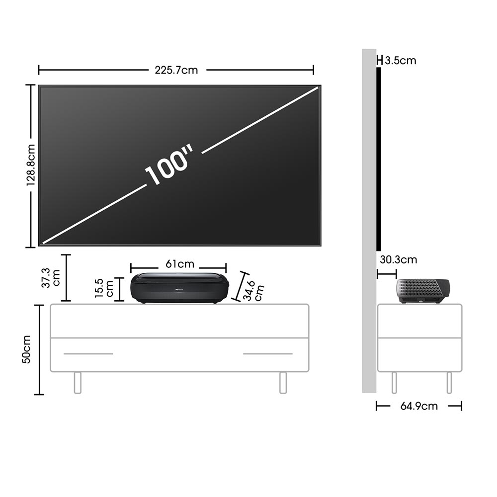 Laserová televize Hisense 100L9HD TriChroma