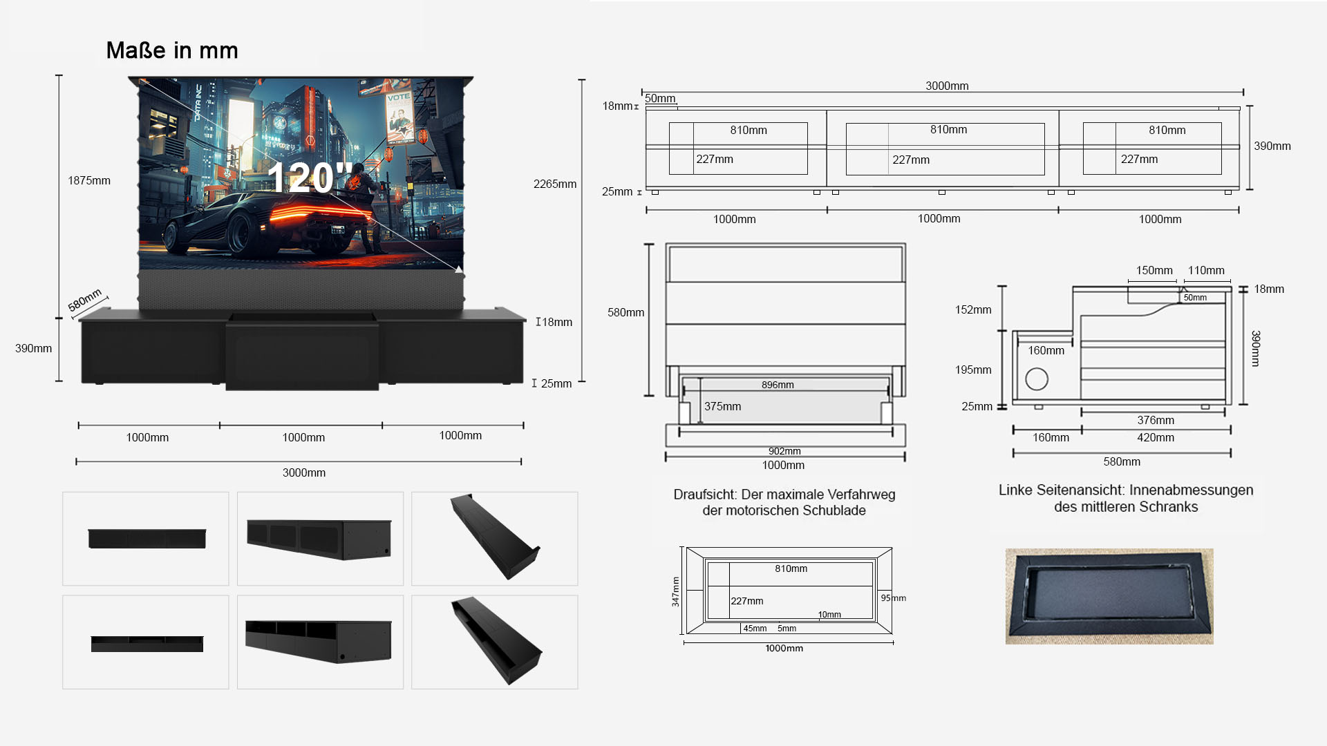 Laser TV Lowboard Compact