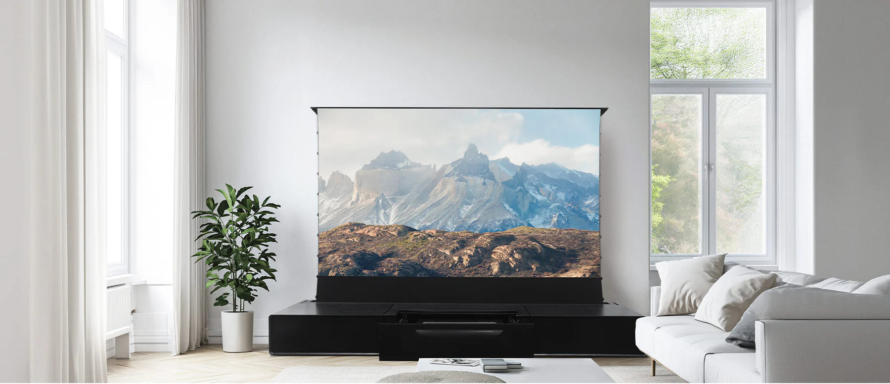 Laser TV Lowboard Integrated