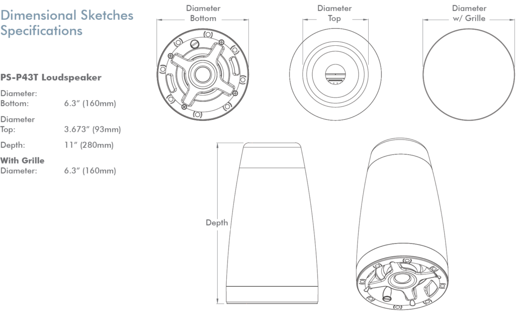 Sonance PS-P43T Pendellautsprecher