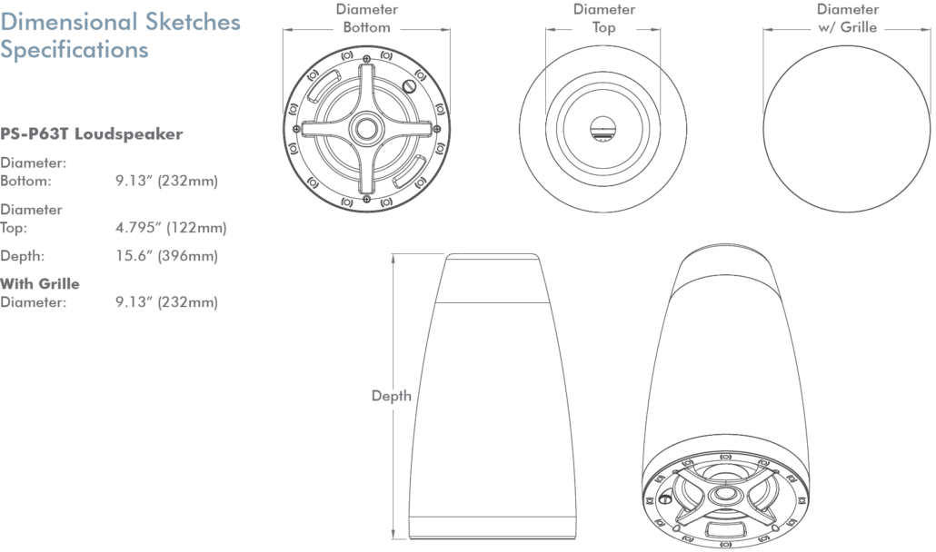 Sonance PS-P63T Pendellautsprecher