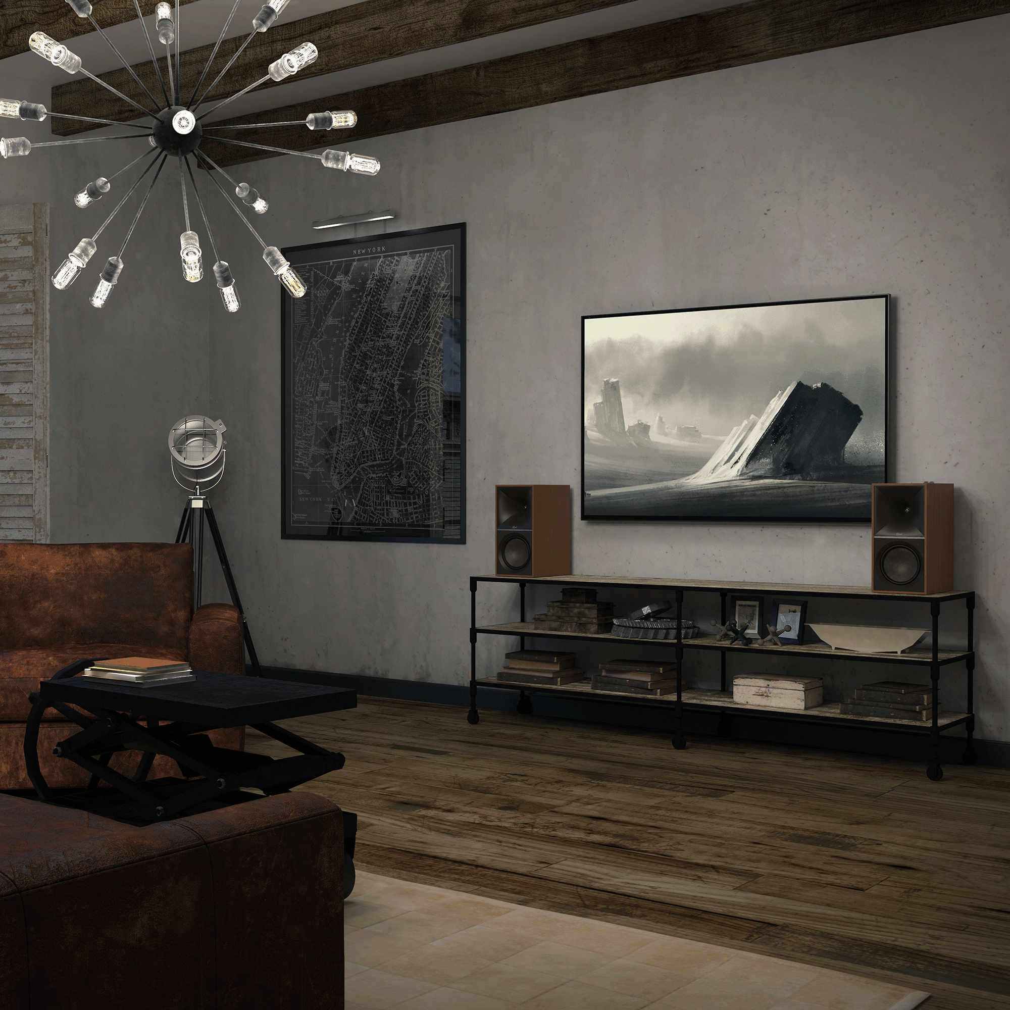 The Nines Walnut Industrial Living Room_2000x2000